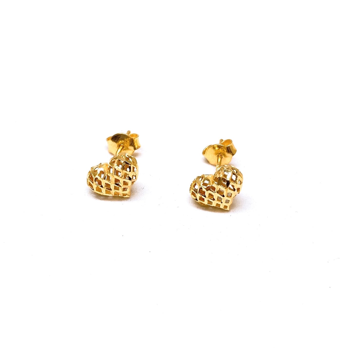 Pop Mesh Heart Earring Studs