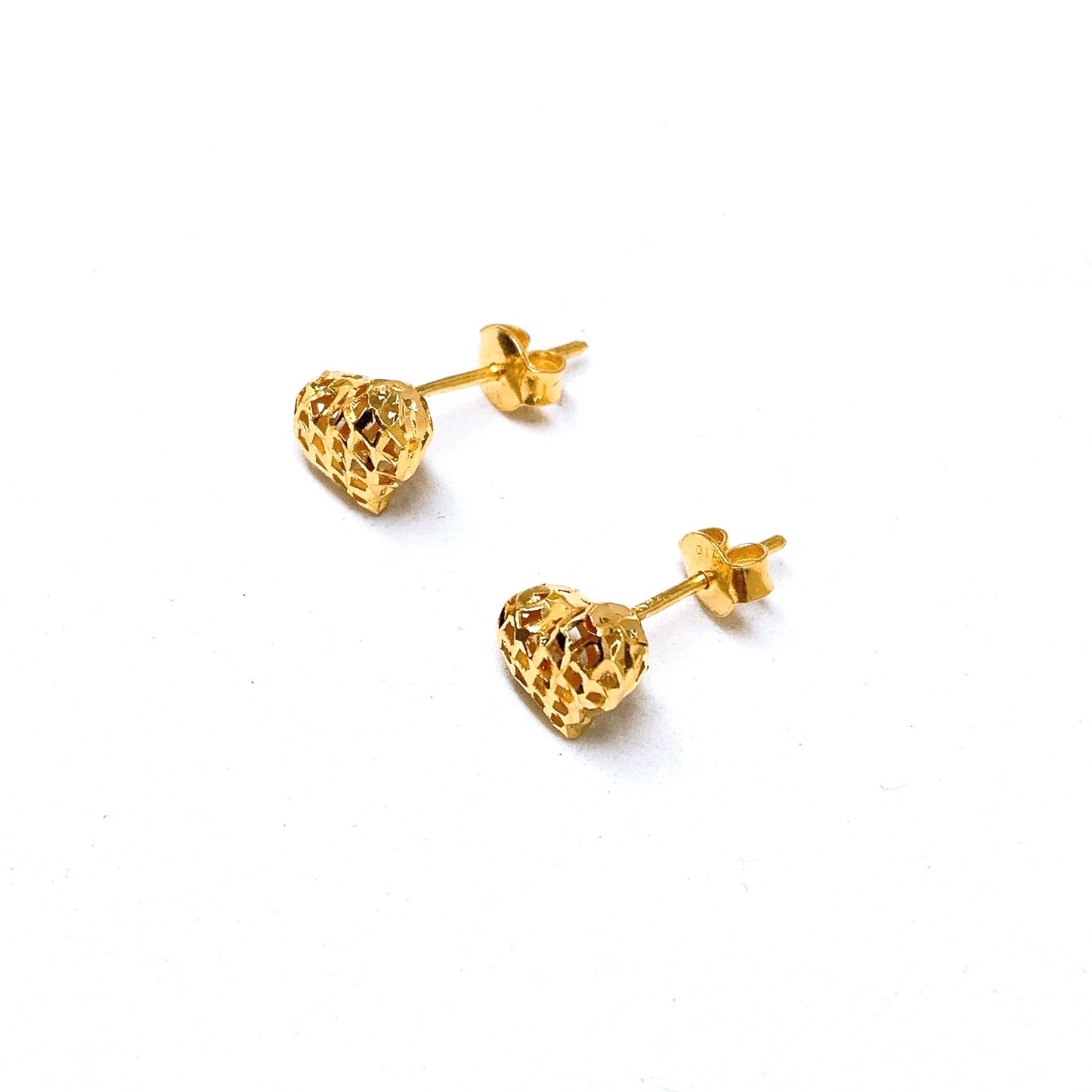 Pop Mesh Heart Earring Studs