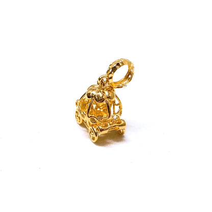 3D Cut-Out Pumpkin Carriage Dangling Charm