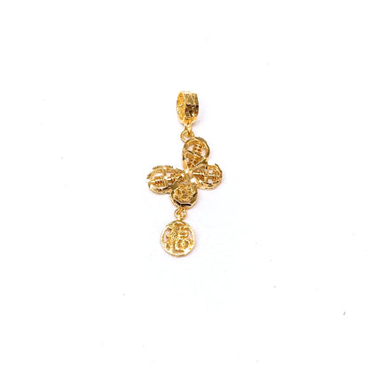 Butterfly Abacus 福 Pendant