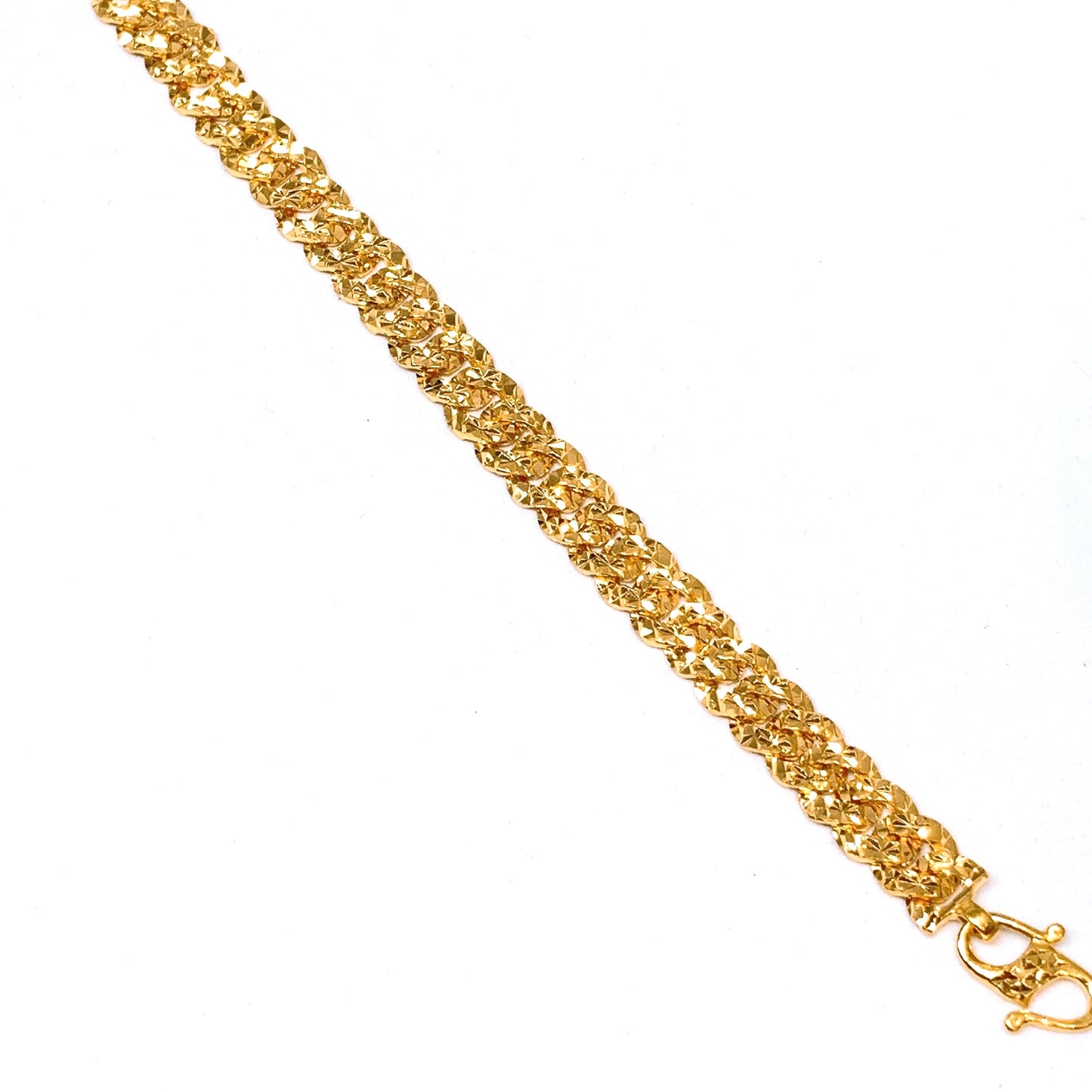 Starburst Shimmer Flat Cuban Bracelet ( S Hook )