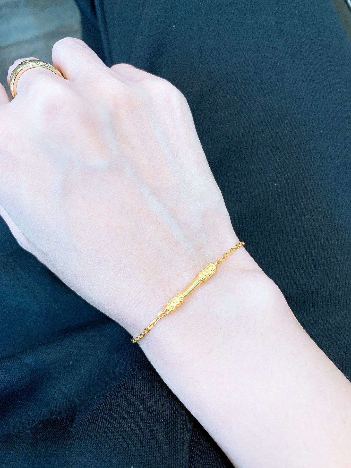 Dainty Golden Rod Bracelet