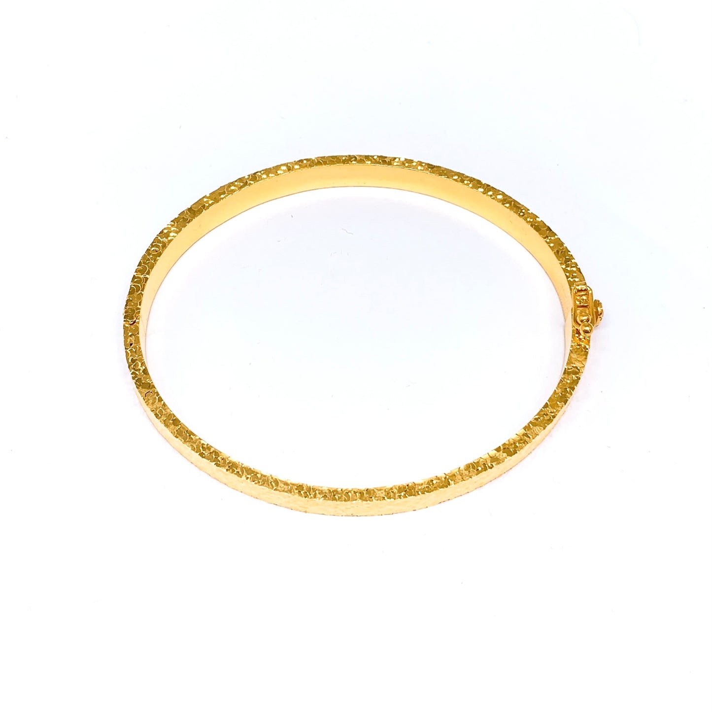 Crushed Ice Flat Bangle - Oval