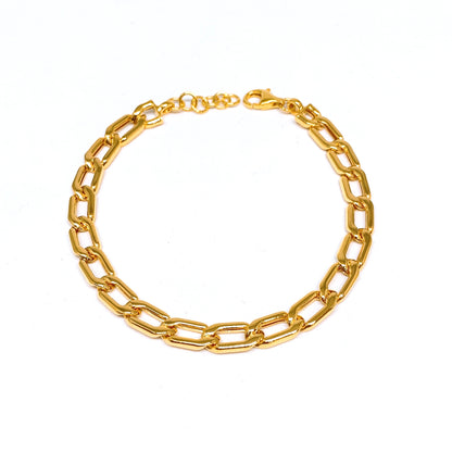 Elongated Curb Chain Bracelet