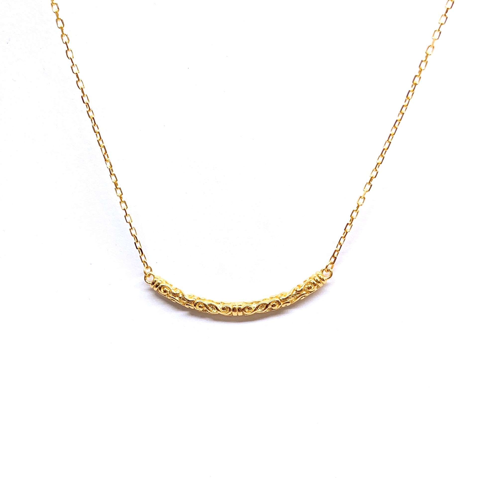 Curved Golden Rod Necklace Set – Kin Jewellery
