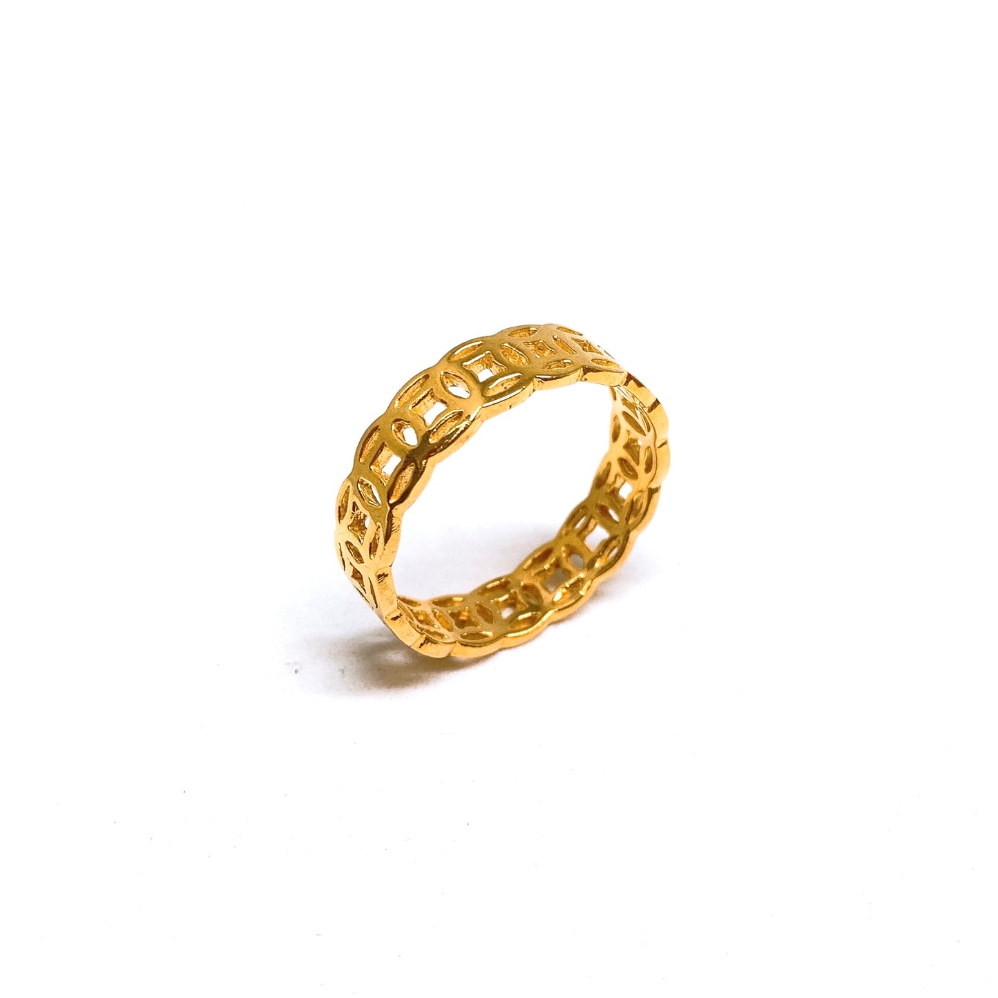 Polished Cut-Out Coin Ring