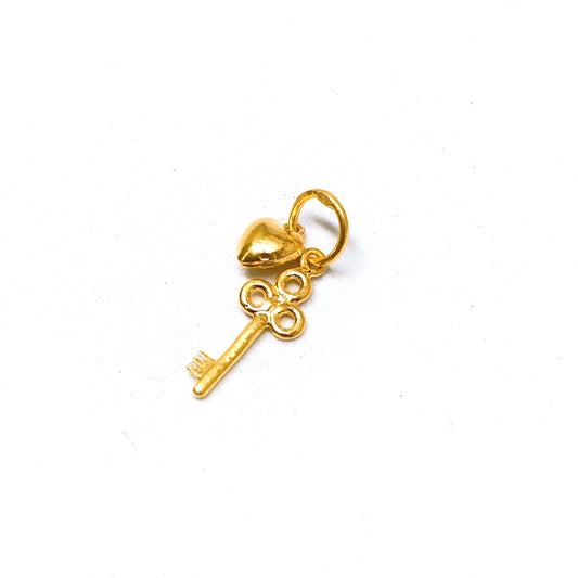 Mini Heart and Key Pendant