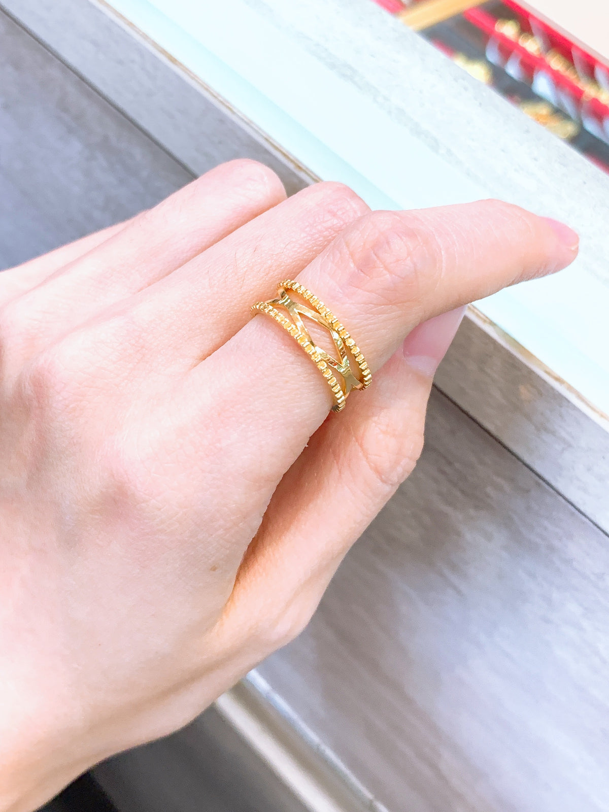 Kin Rings Millgrain Criss Cross Ring – Kin Jewellery