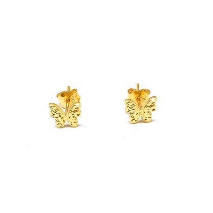 Crushed Ice Butterfly Earring Studs