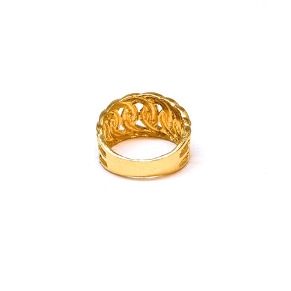 Half Band Double Curb Ring