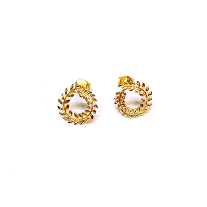 Leaf Wreath Earring Studs