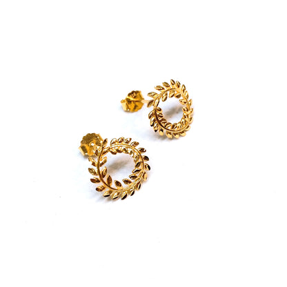 Leaf Wreath Earring Studs