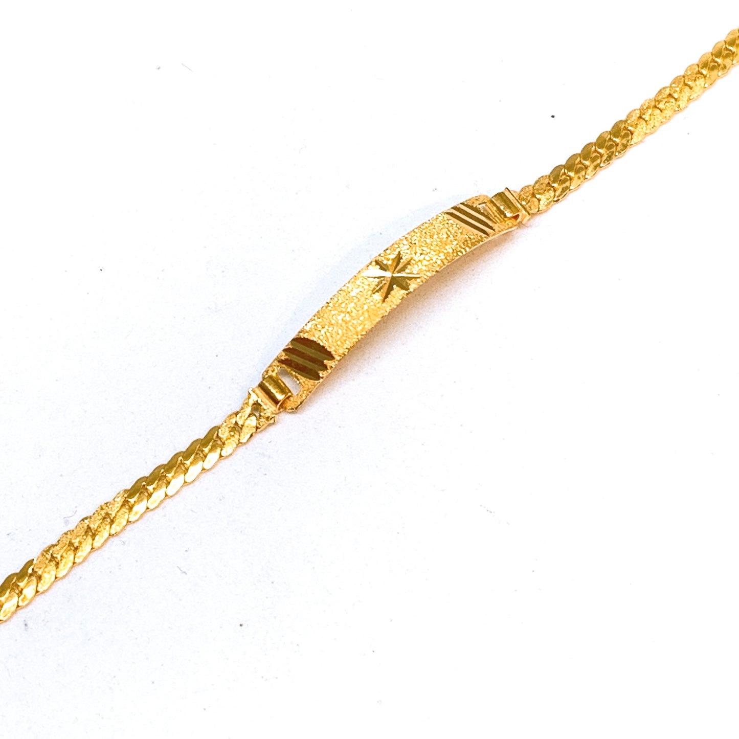 Sanded Curved Bar Baby Bracelet
