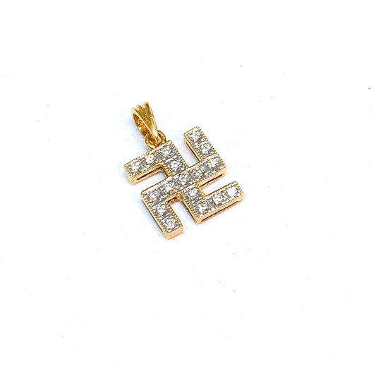 Diamond Swastika Pendant