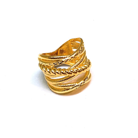 Criss Cross Broad Ring