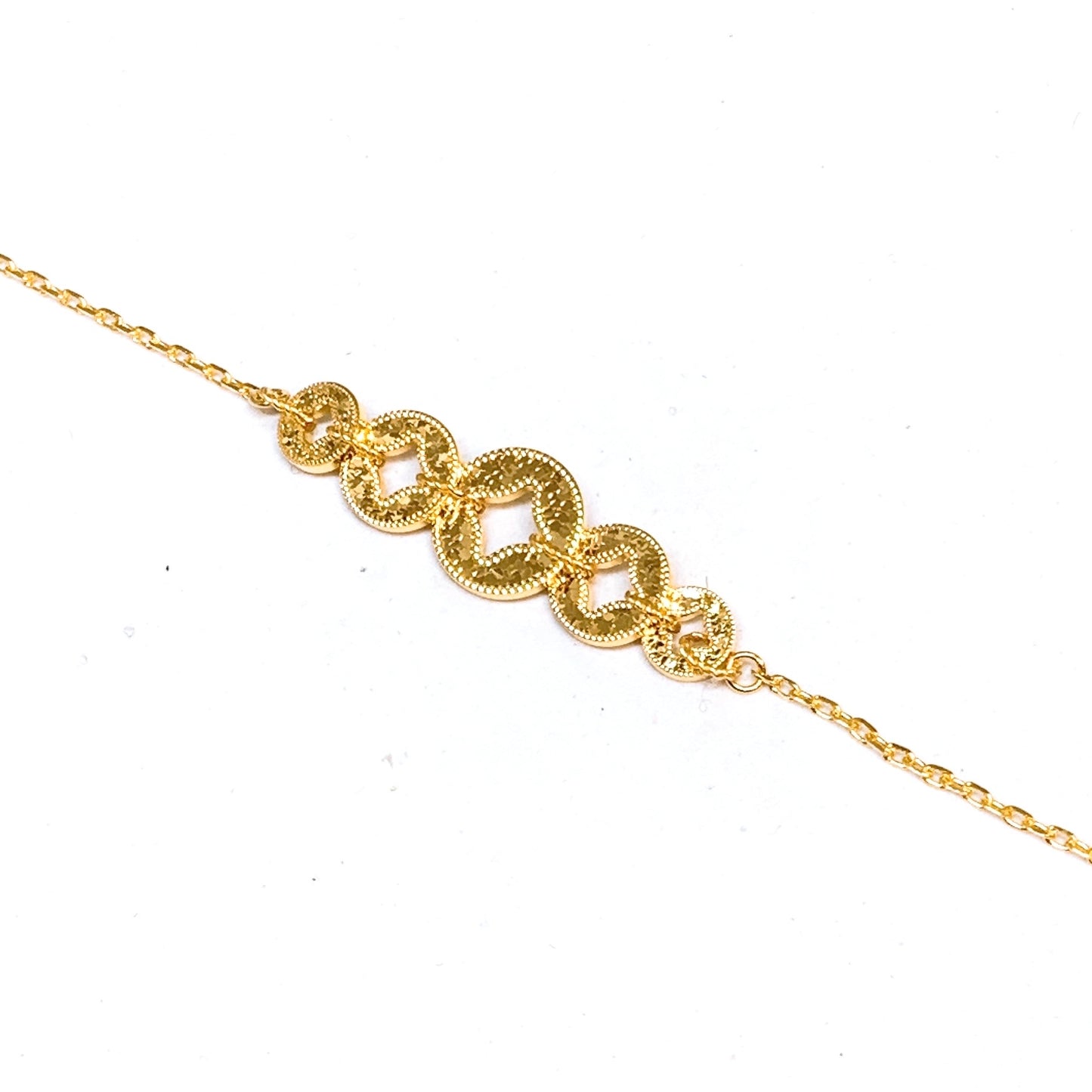 Crushed Ice 5 Coins Dainty Bracelet