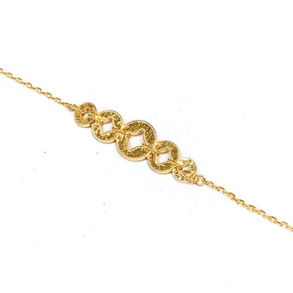 Crushed Ice 5 Coins Dainty Bracelet