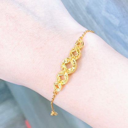 Crushed Ice 5 Coins Dainty Bracelet