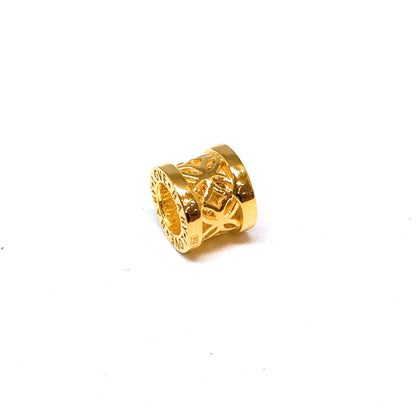 Polished Coin Cut-Out Drum Spacer Charm