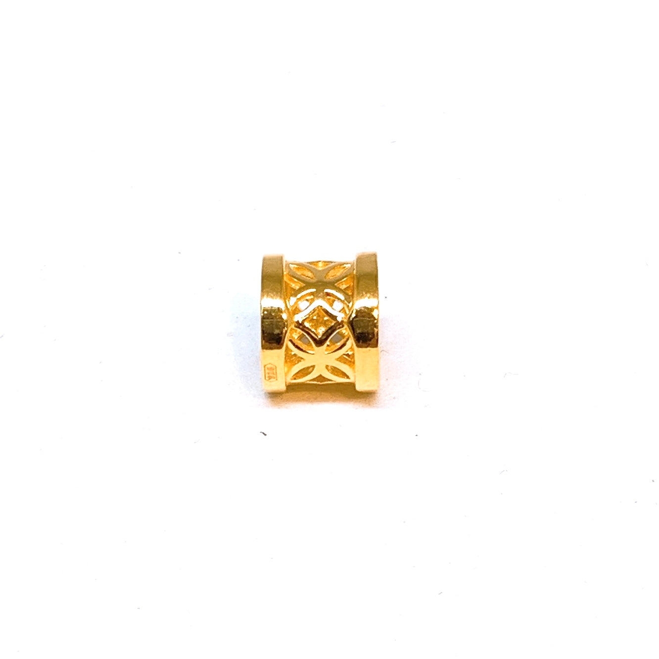 Polished Coin Cut-Out Drum Spacer Charm