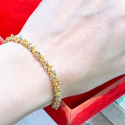Two Tone Cluster Beads Bracelet