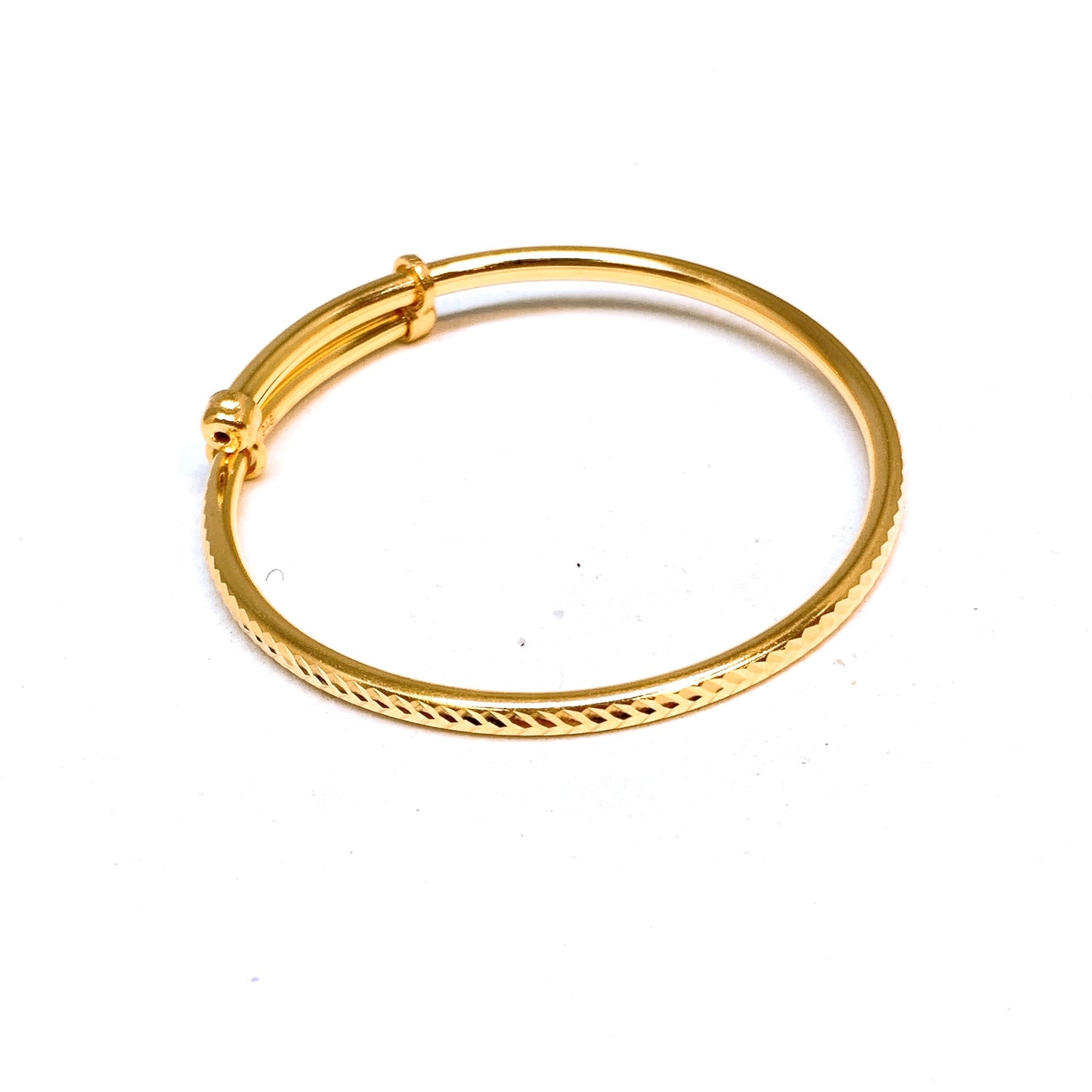 Adjustable Round Baby Bangle ( Aztec Cutting )