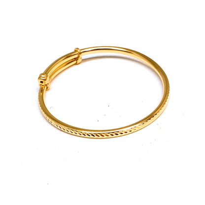 Adjustable Round Baby Bangle ( Aztec Cutting )