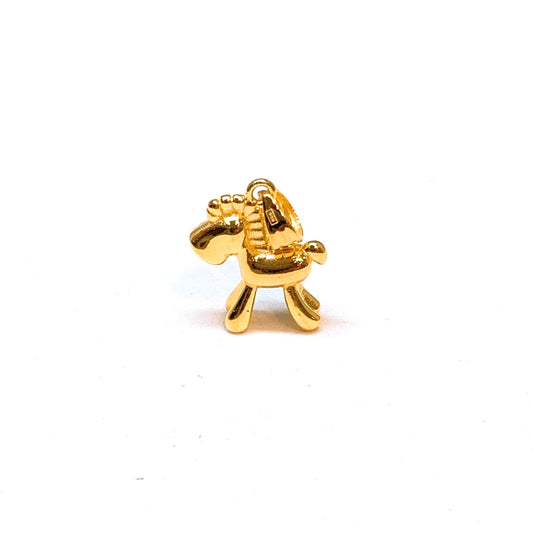 3D Polished Bubble Horse Pendant