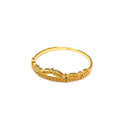 Dainty Beaded Tiara Ring
