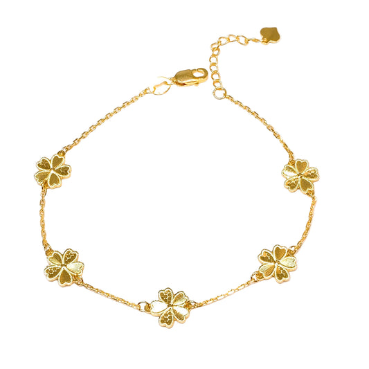 Sequin Blossoms Dainty Bracelet