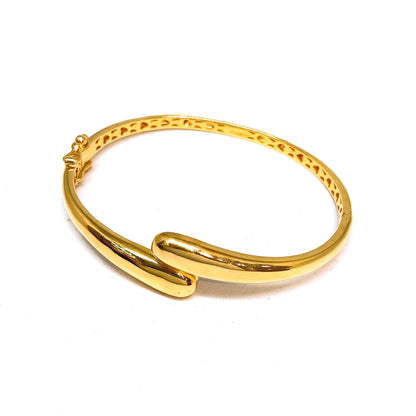 Polished Droplets Bangle - Oval