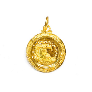Zodiac Medallion Pendant - Snake