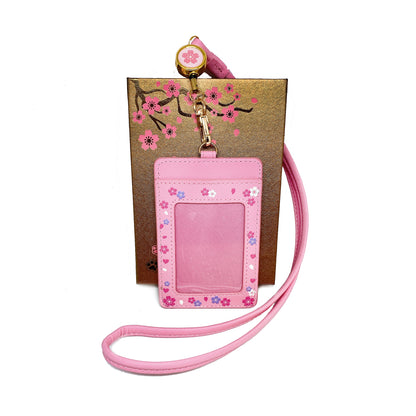 999 Gold Foil Fortune Cat Card Holder Lanyard ( 0.2g ) - Pink
