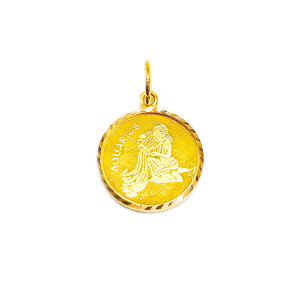 Horoscope Medallion Pendant - Aquarius
