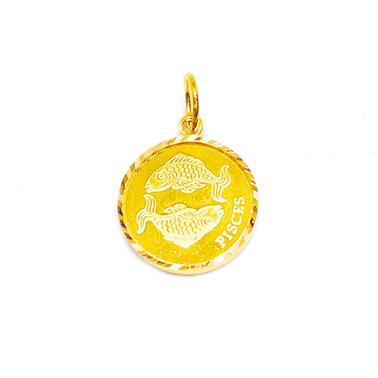 Horoscope Medallion Pendant - Pisces