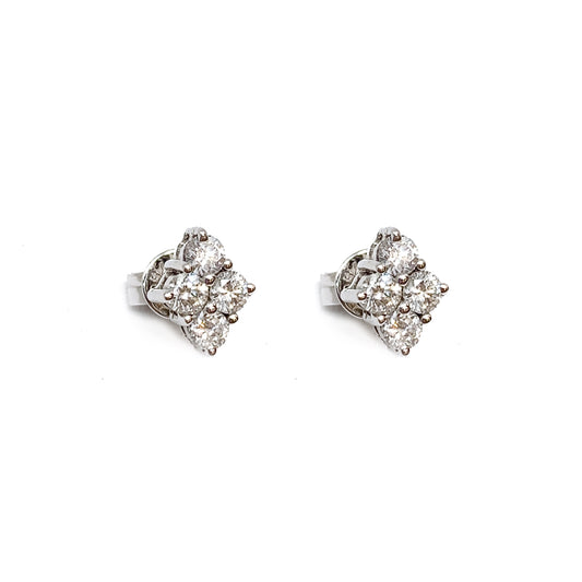 White Gold Diamond Earring Studs