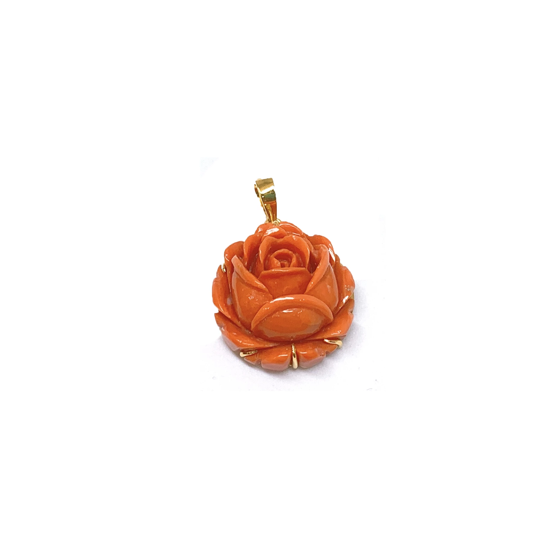Kin Poloold Roses Coral Rose Pendant – Kin Jewellery