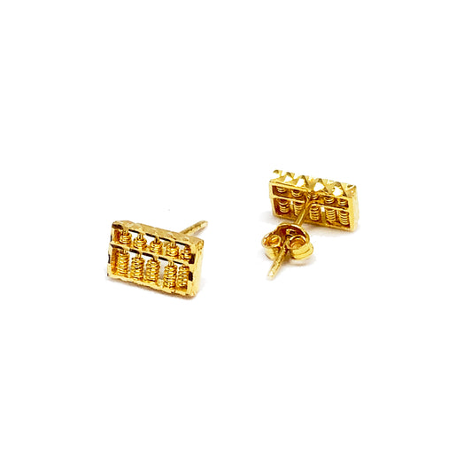 Rectangle Abacus Earring Studs