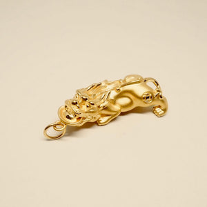 Large Pure Gold Pixiu Pendant