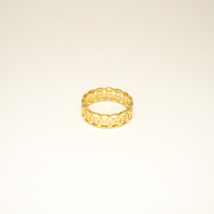 Interlinked Coins Gold Ring